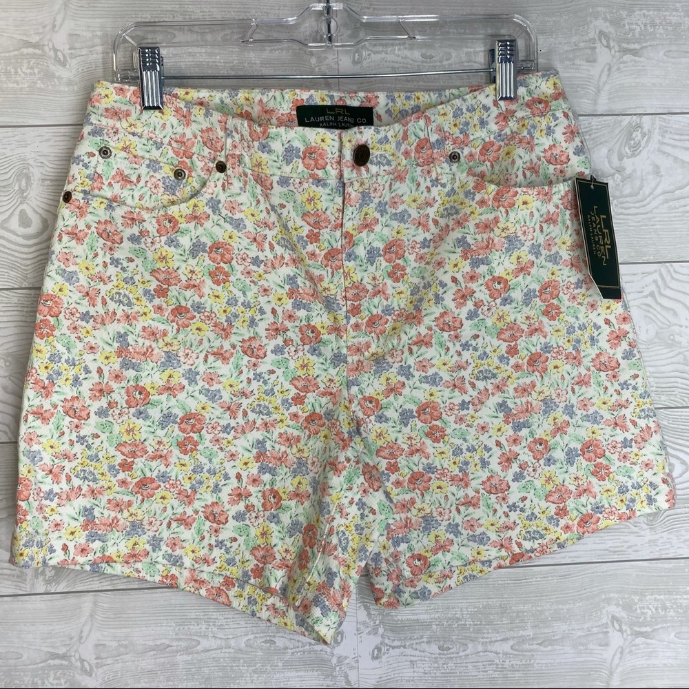 Ralph Lauren floral denim shorts